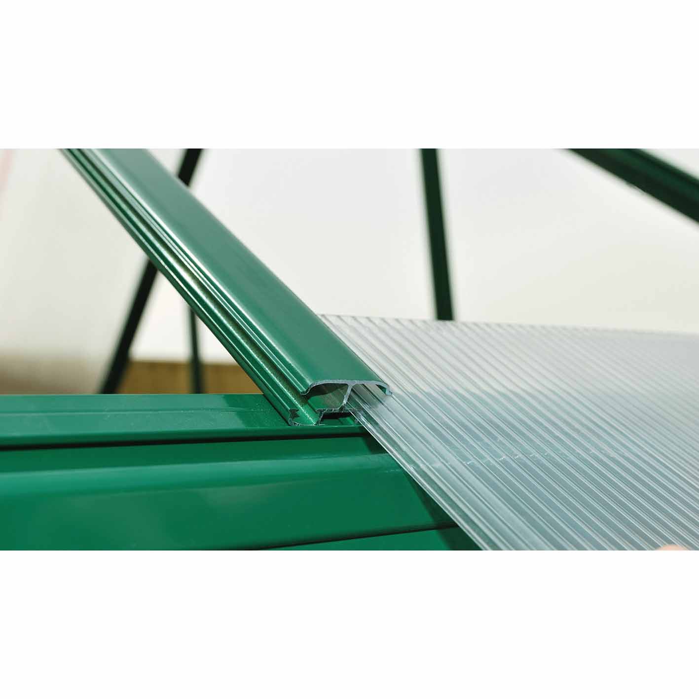 Palram Canopia Mythos 6x10 Silver Greenhouse -TwinWall Polycarbonate, Aluminum Frame, Base Included