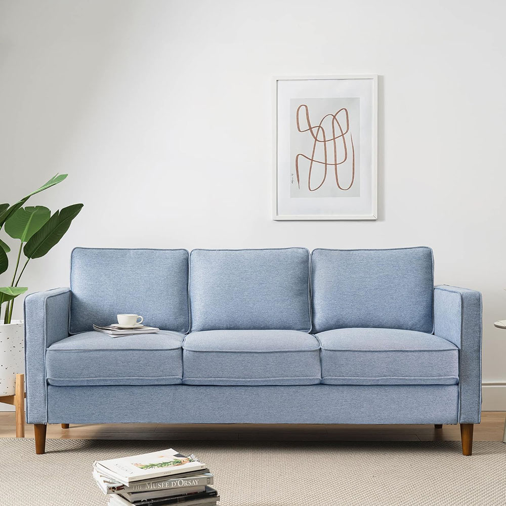 Mellow HANA Modern Linen Fabric Loveseat