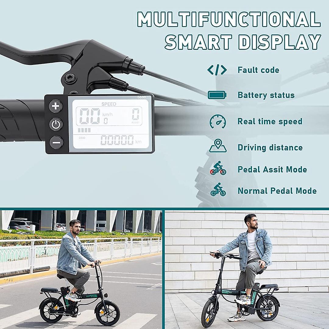 HITWAY Electric Bicycle - Foldable E-bike - 16 Inch - 250W - 8.4Ah - for Adults