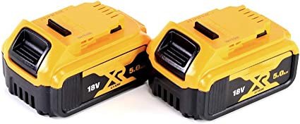 DEWALT DCB184-XJ XR Lithium-Ion Battery, 5Ah, 18V, 20cm x 20cm x 20cm, Pack of 2