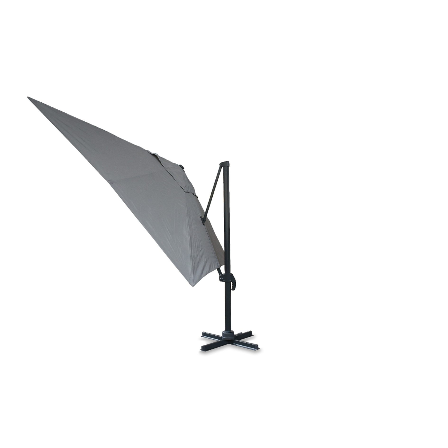 Grey 3m Square Rotating 360 Degree Cantilever Parasol