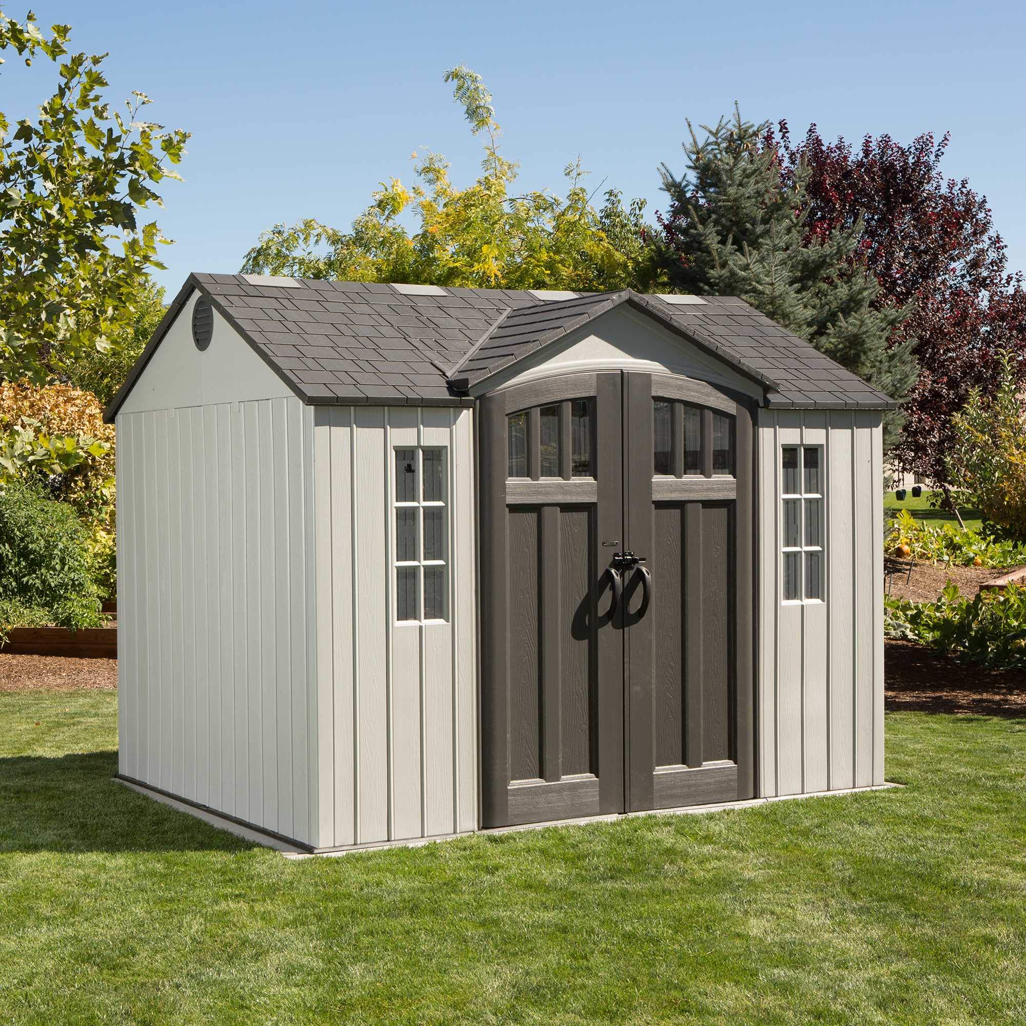 10 x 8 Ft. Outdoor Storage Shed, Gray