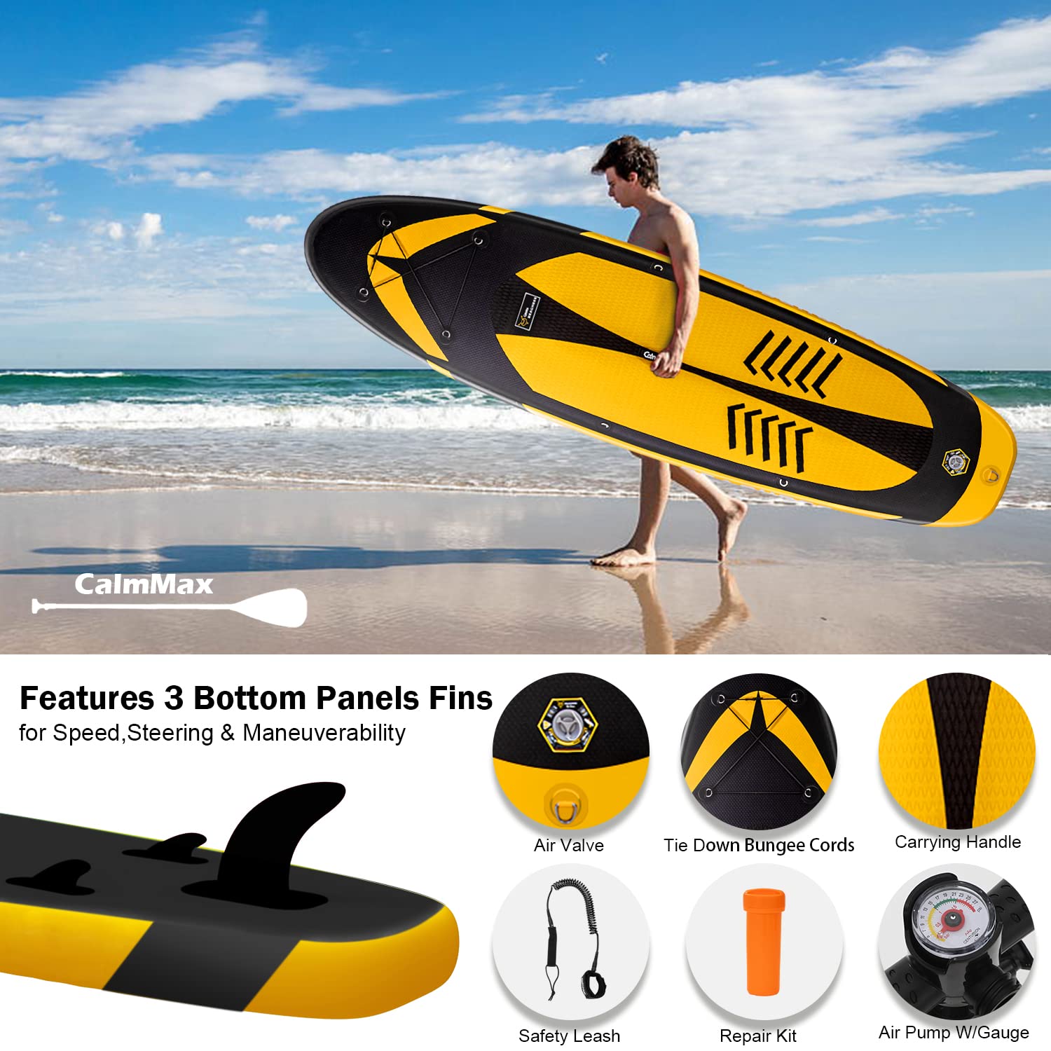 CalmMax Inflatable Stand Up Paddle Board 10'6