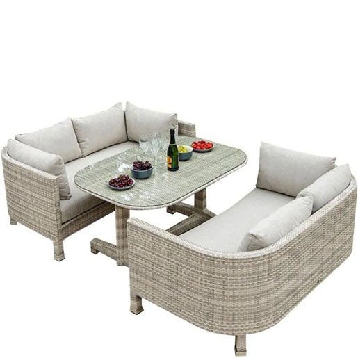 Two double chairs with cushion + table set for limited time limited sale at low price
