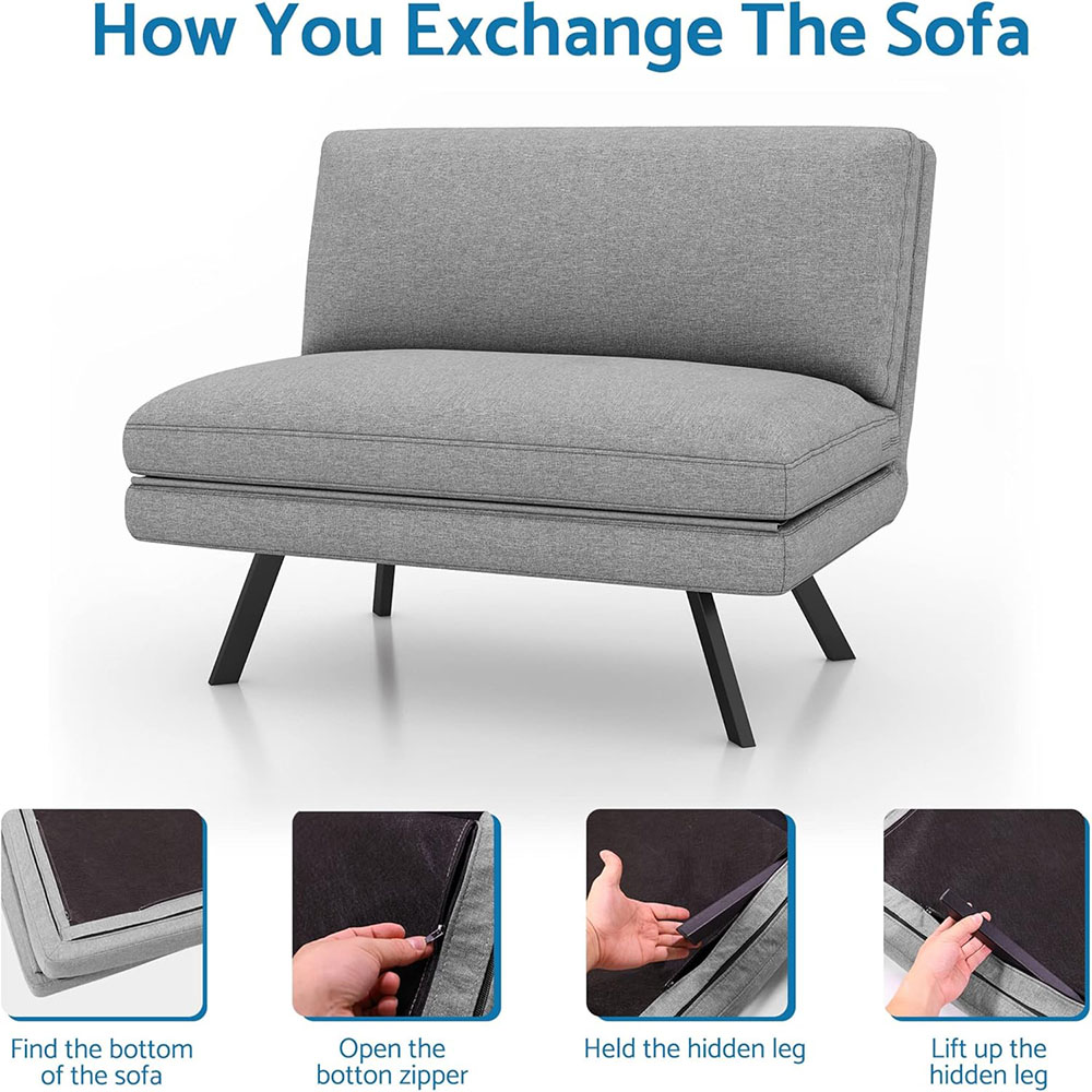 LIFERECORD Convertible Futon Sofa Bed 4 in 1 Multifunctional