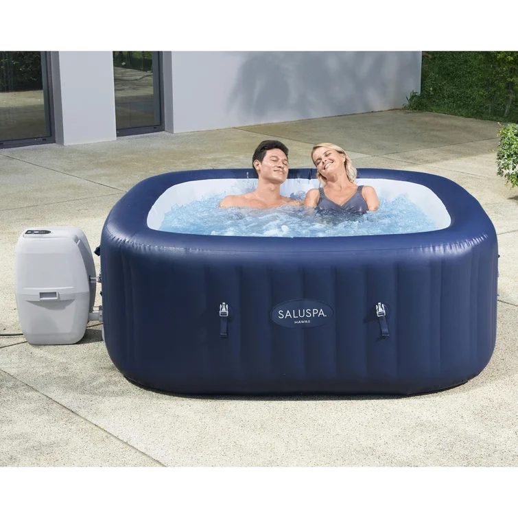 Bestway 60022E SaluSpa Hawaii AirJet 6 Person Inflatable Hot Tub Spa with Pump