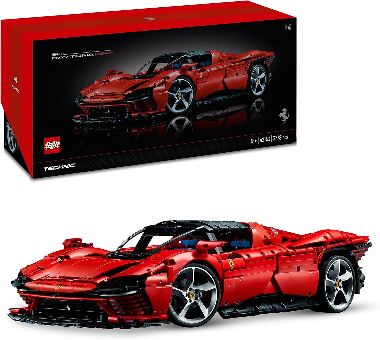 LEGO 42143 Technic Ferrari Daytona SP3 Racing Car Modeling Kit and 42115 Technic Lamborghini Sián FKP 37 Racing Car Modeling Kit, Exclusive Premium Collector's Set