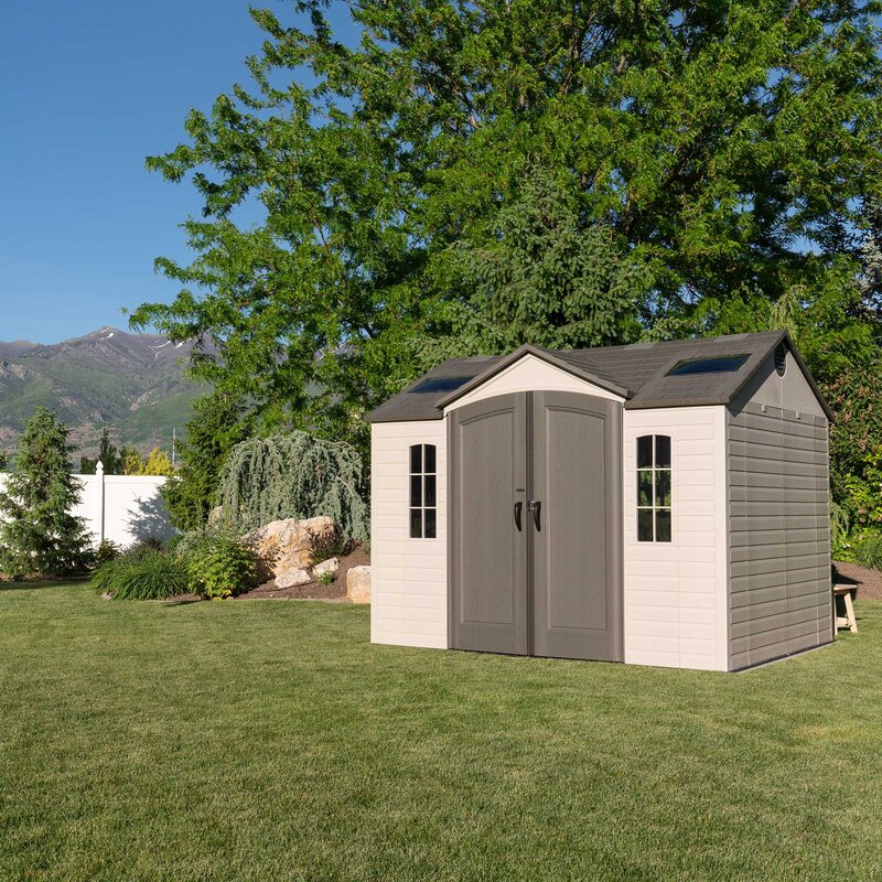 10x8 ft Outdoor Storage Shed, Desert Sand