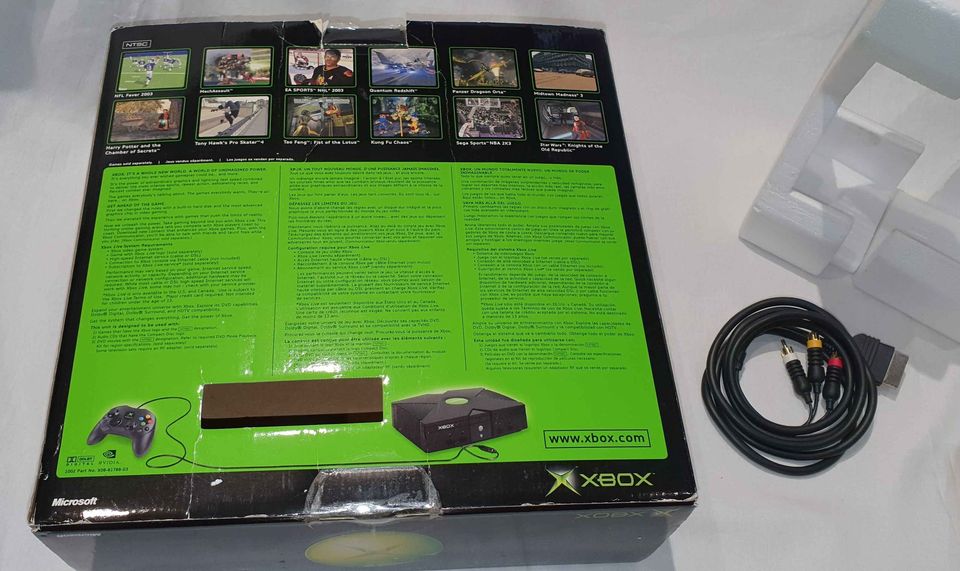 Boxed Xbox Mtn Dew & 2 custom controllers