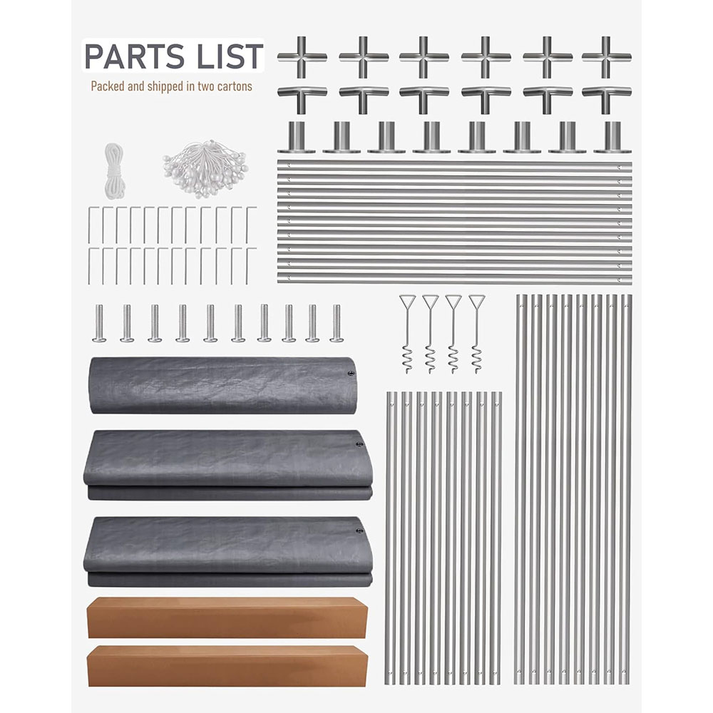 DEXSO Carport 13'x20' Portable Garage, Heavy Duty Carport Canopy