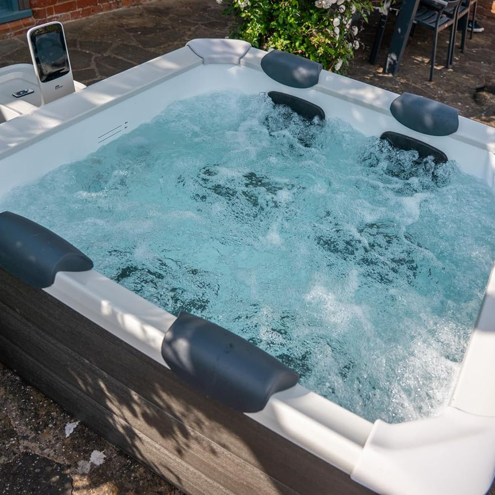 MSpa Oslo Hot Tub with Wi-Fi Control LED Lighting Hydrotherapy Jets and Cover Included