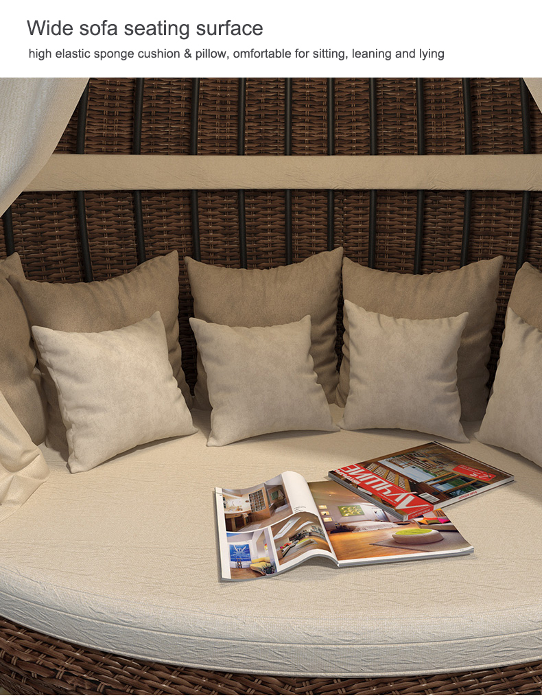 Outdoor Lounge Egg-shaped Sofa Patio Sunbed